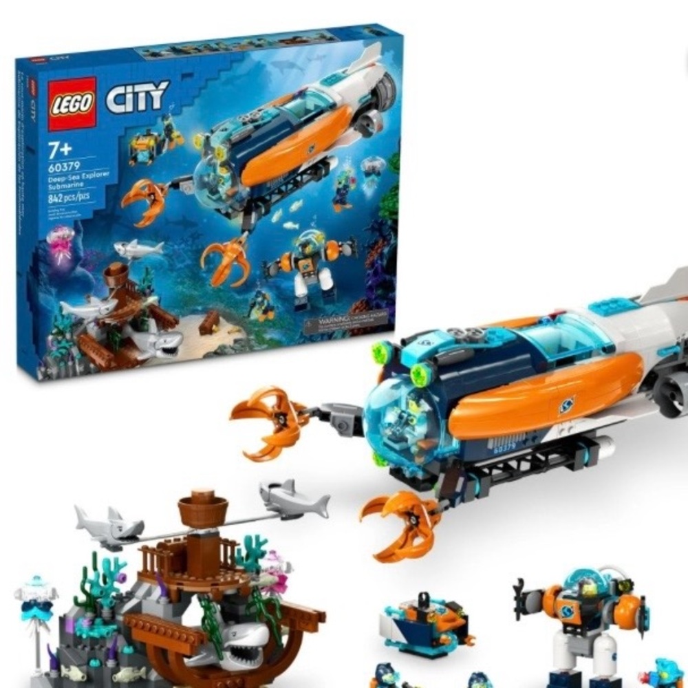 LEGO City Ocean Exploration Submarine - Orange, Blue, and Gray